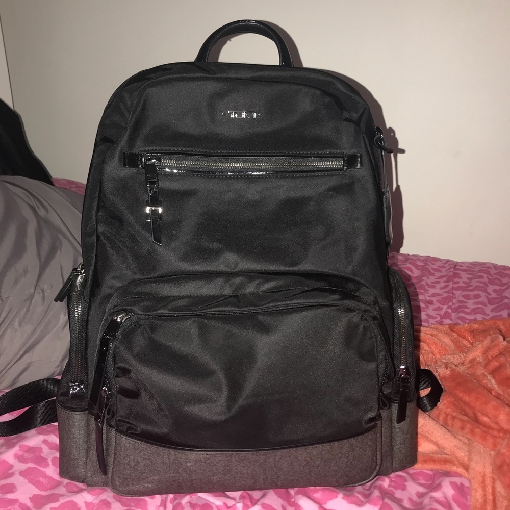 Black Tumi Voyageur Carson Backpack.
